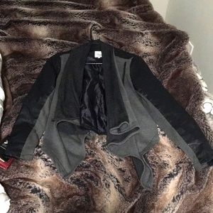 Pleather/fabric jacket